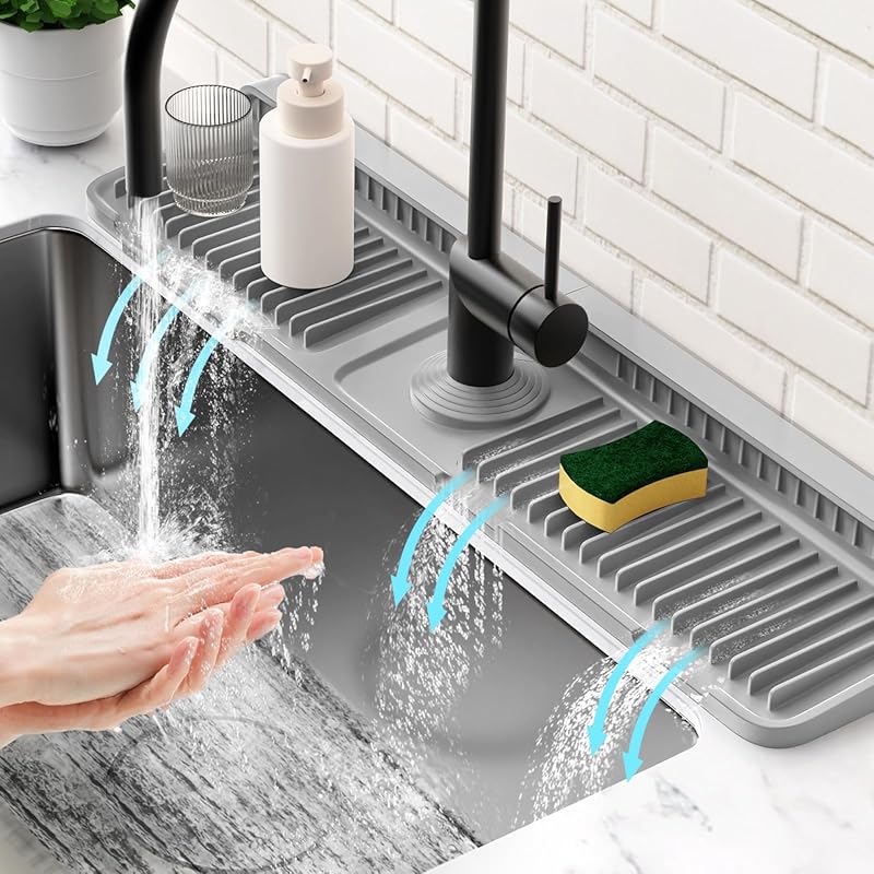 24'' Longer Kitchen Faucet Mat Splash Guard