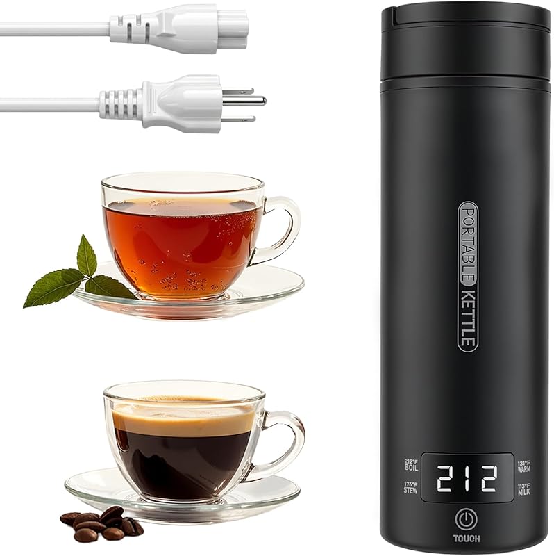 Portable Electric Travel Kettle, 110V, 316 SS Liner with 4 Temp Speeds
