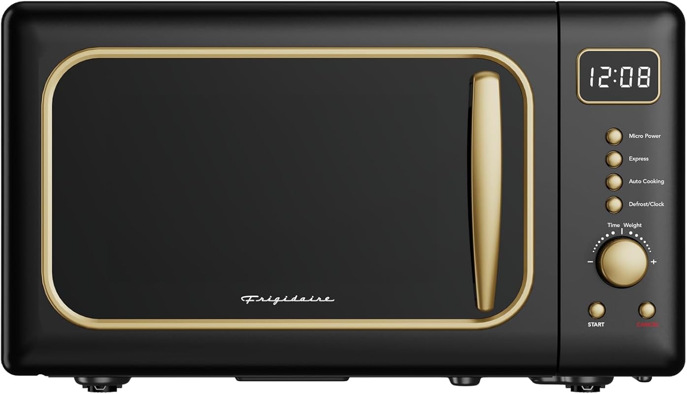 FRIGIDAIRE EMW788RETRO 0.7 Cu. Ft. Retro Microwave Oven in Stylish Bla