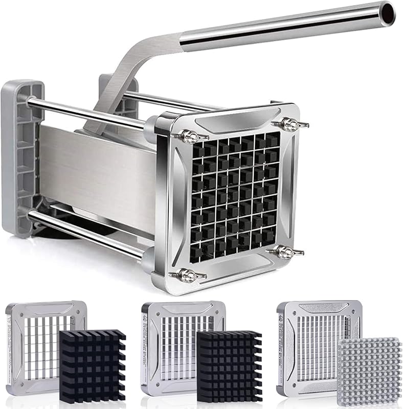 Sopito Professional French Fry Cutter, Stainless Steel Potato Dicer wi