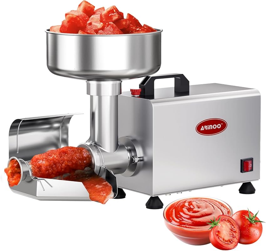 Commercial Grade 0.6HP Electric Tomato Strainer & Sauce Maker with 304