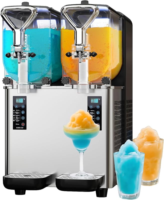 1.6 Gallon Slushie Machine, 500W Ice-Free Frozen Drink Maker for Home 