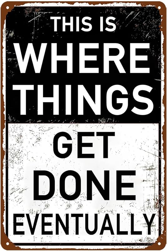 Funny Garage Metal Tin Sign for Man Cave Decor