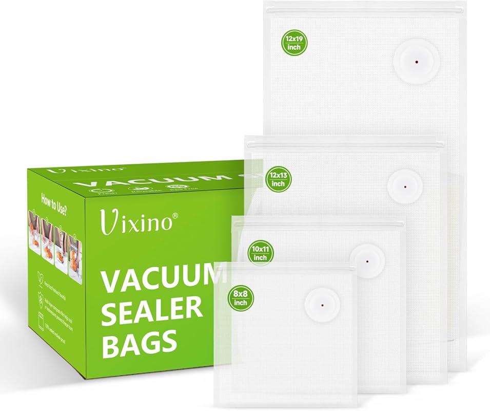 40 Reusable BPA-Free Vacuum Sealer Bags for Food, Meal Prep & Sous Vid