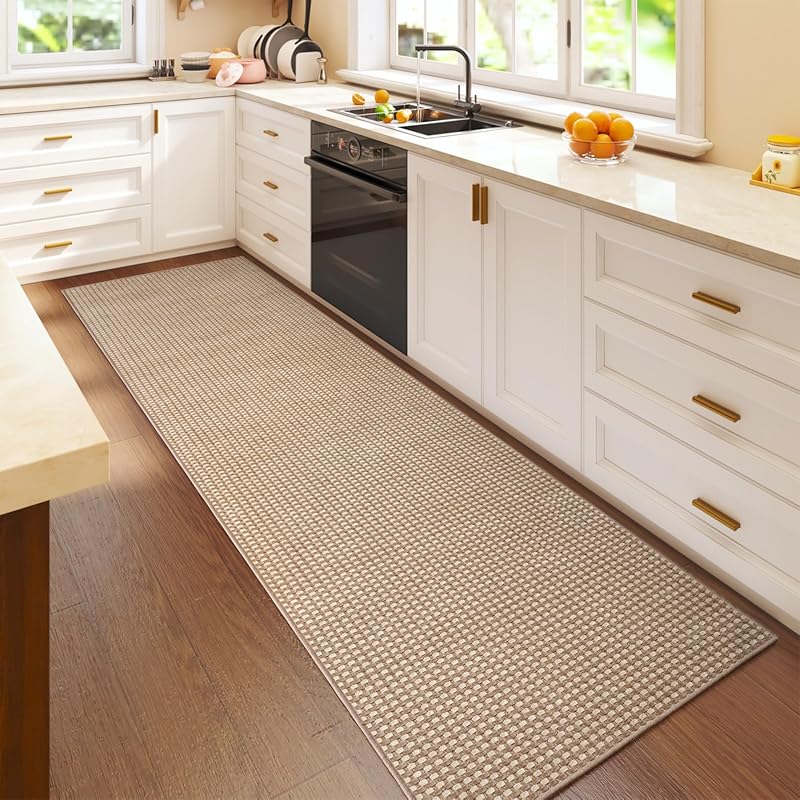 Boho Kitchen Runner Rug 2x6, Non-Slip Washable Woven Floor Mat for Hal