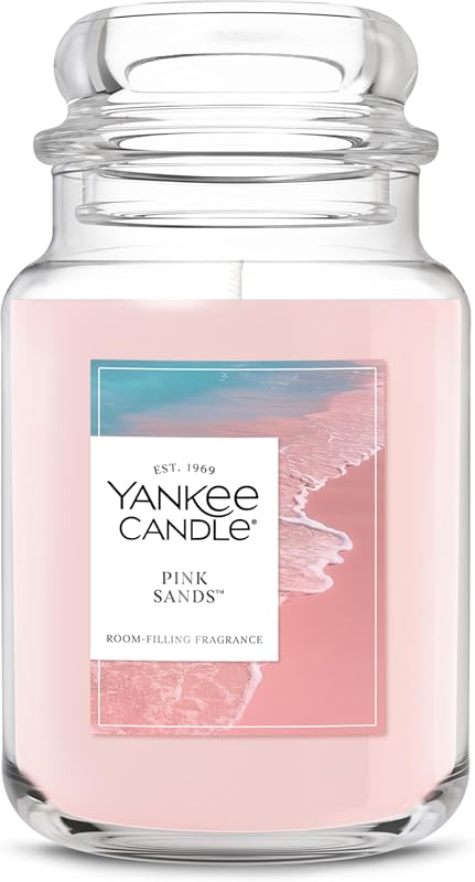 Yankee Candle Pink Sands Scented Candle, 22oz Large Jar, 150 Hour Burn