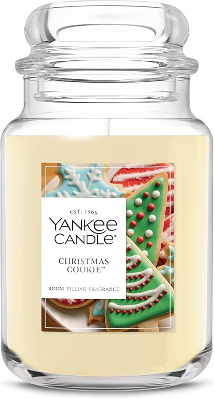 Yankee Candle Christmas Cookie Scented Candle, 22oz Large Jar, 150 Hou