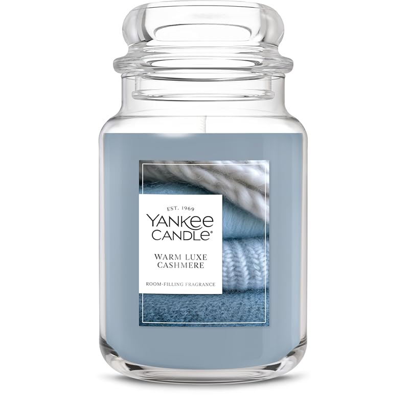 Yankee Candle Warm Luxe Cashmere Scented Jar Candle, 22oz Large, 150 H