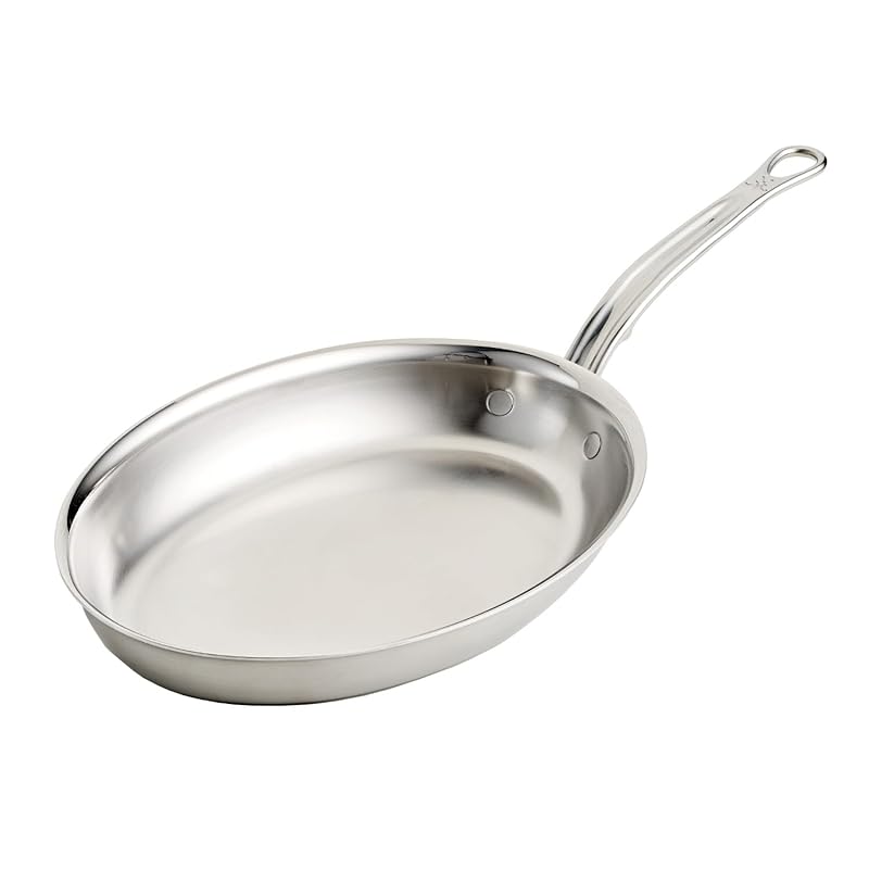 Hestan Provisions Oval Fish Pan, Tri-Ply Stainless Steel, 2.12 Quart, 