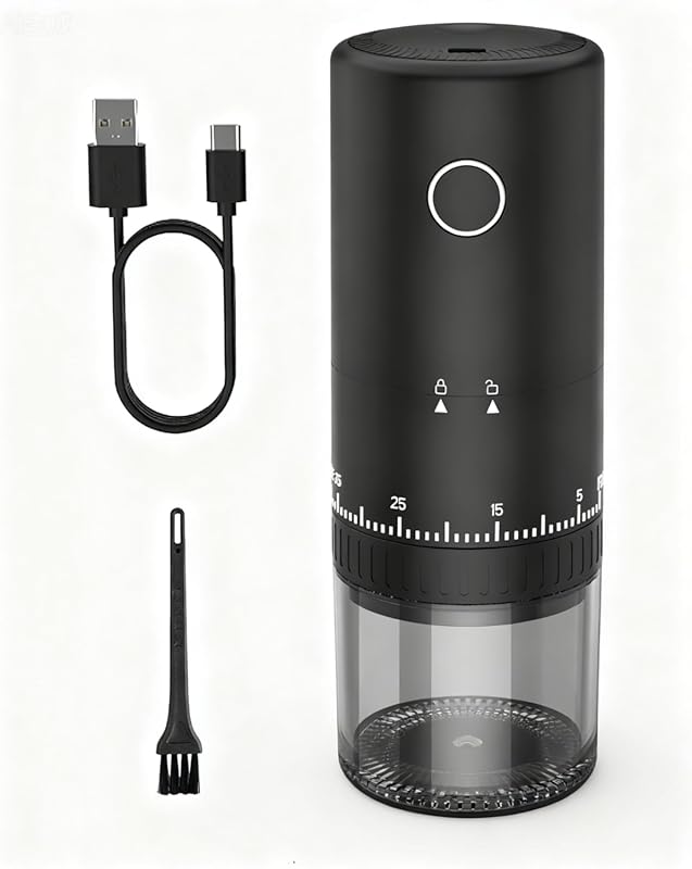 Grind-While-Charging Rechargeable Coffee Grinder: 1.7X Faster, 38 Exte