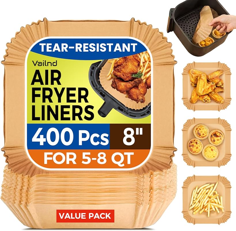 400 Pcs Disposable Air Fryer Liners, 8