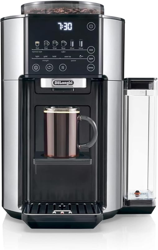 De'Longhi CAM51025MB True Brew Drip Coffee Maker with Grinder, Single 
