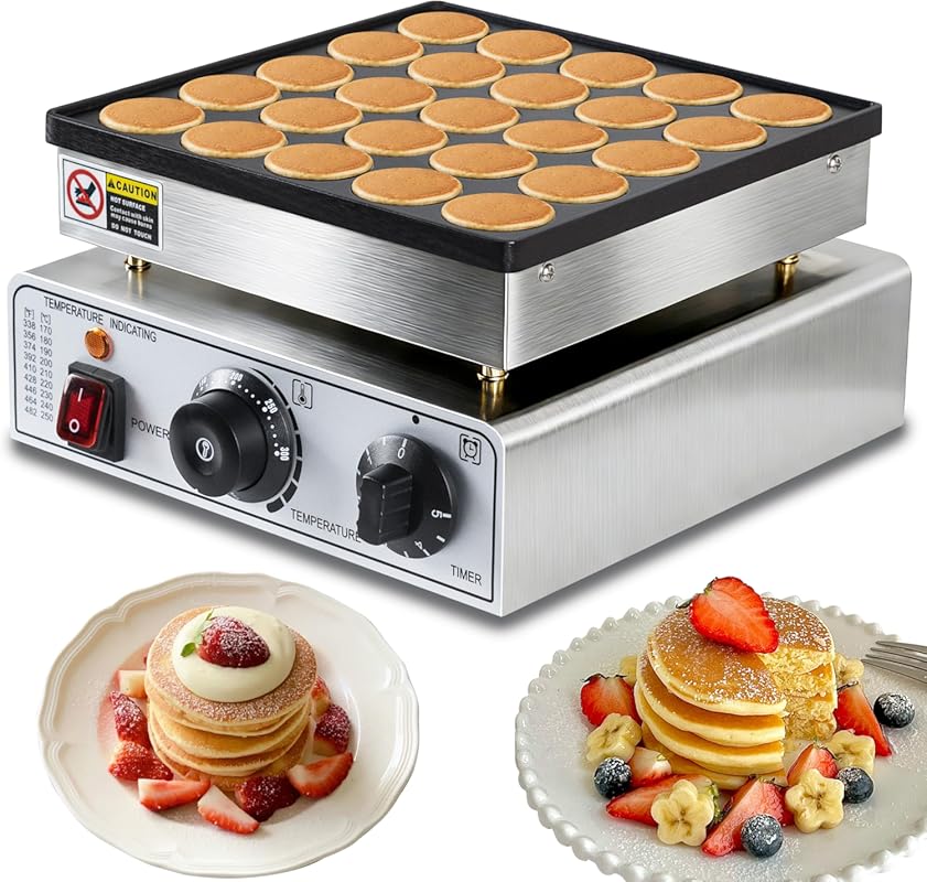 Commercial Electric 25PCS Mini Dutch Pancake Maker Machine, 950W Non-s