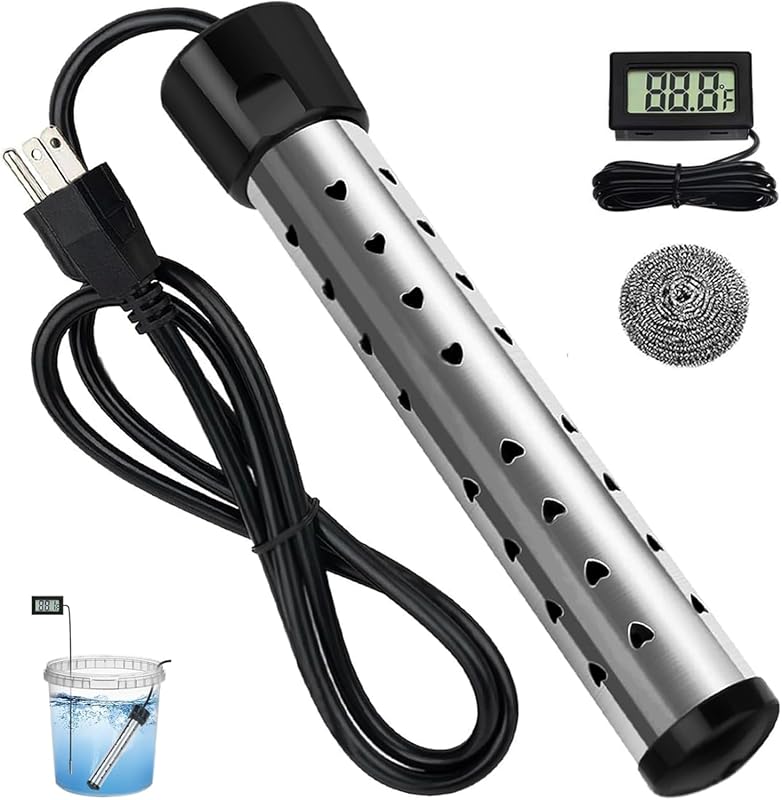 2000W Portable Electric Submersible Immersion Heater with LCD Thermome