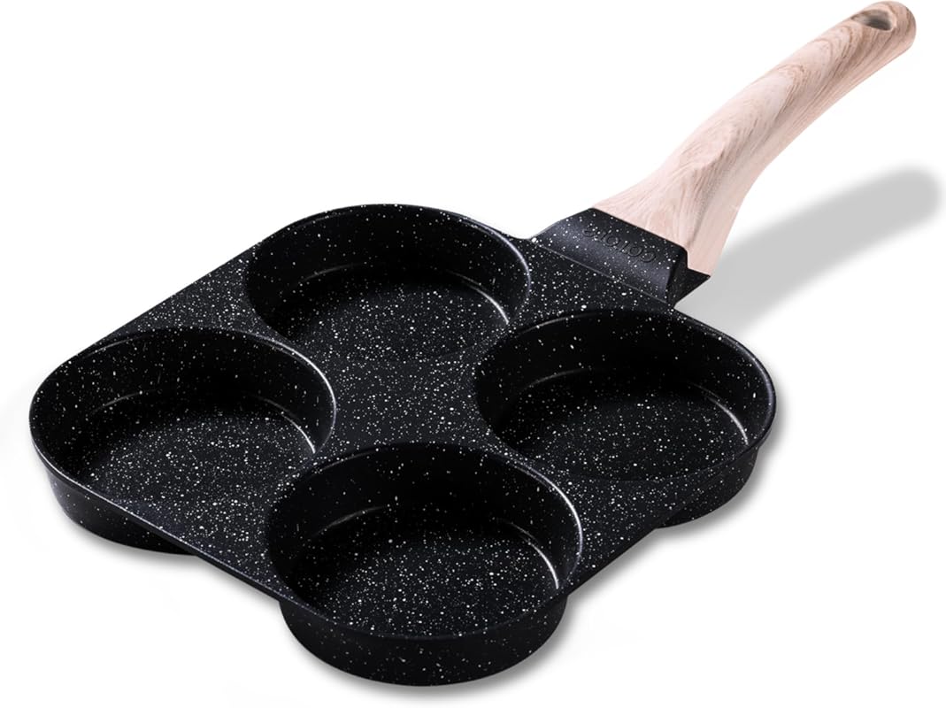 CAROTE 4-Cup Nonstick Granite Omelette & Egg Pan Skillet for Gas & Ind
