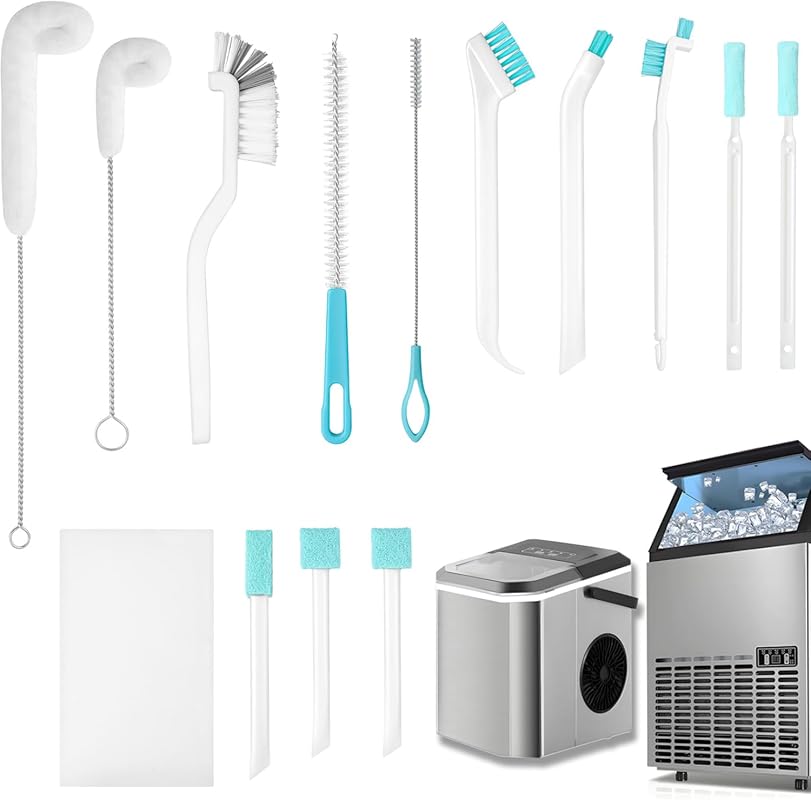 Potanro Ice Machine Cleaner Brush Set, 14pcs Countertop Ice Maker Tool