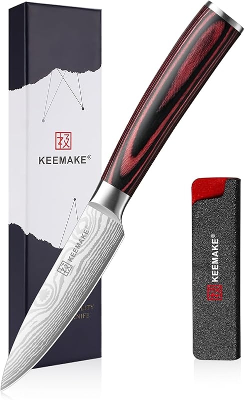 KEEMAKE 3.5" Paring Knife - Ultra Sharp High Carbon Stainless Steel fo
