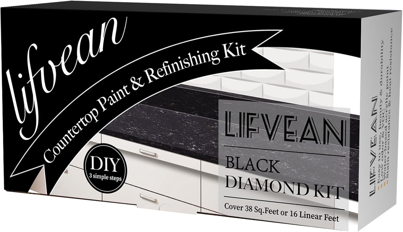 Black Diamond Granite Countertop Paint Kit: DIY Countertop Refinishing