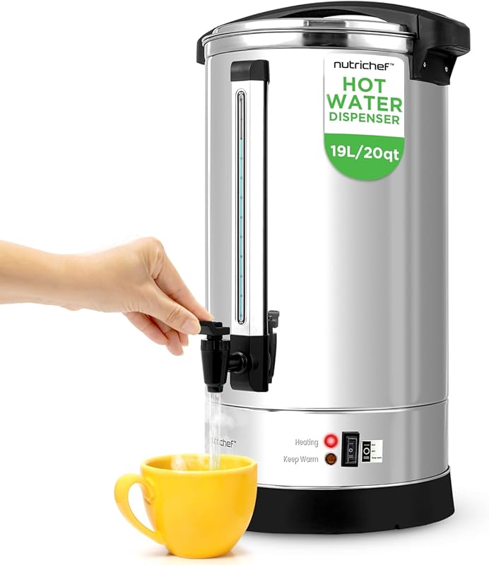 NutriChef 19L Electric Hot Water Boiler Dispenser for Home & Commercia
