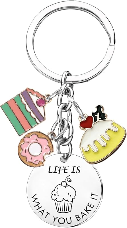 Baking Lover Keychain: Baker Gift & Culinary Student Graduation Keyrin