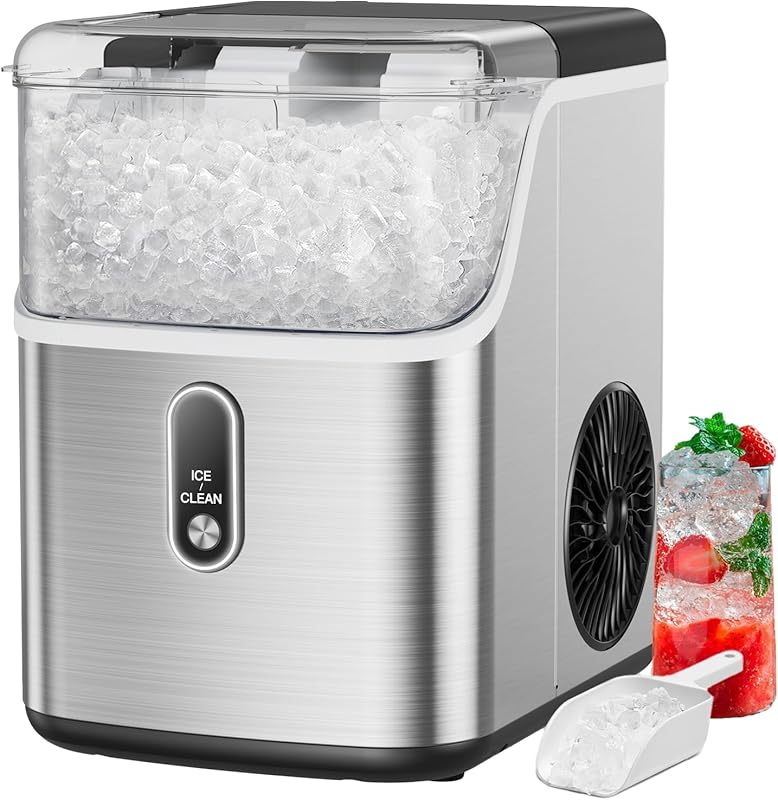 Totnz Countertop Nugget Ice Maker, Chewable Pellet Ice Machine with 33