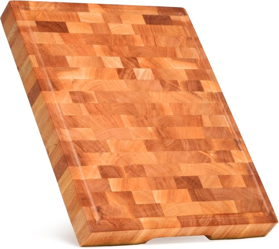SHUMARU Mahogany End-Grain Wood Cutting Board 16.5x12.6x1.6