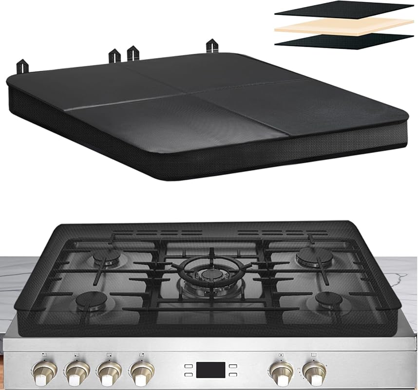 24x20 Waterproof Foldable Gas Stove Top Cover: 3-Layer Design, Built-i