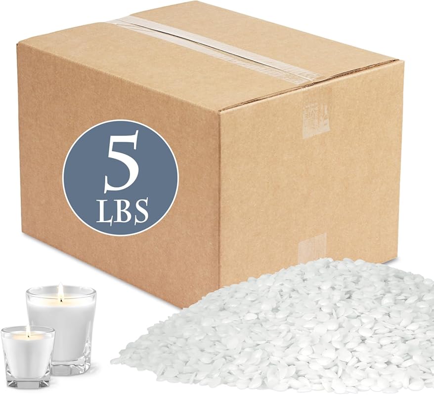 SWIGRANCE Natural Soy Wax Pellets, 5 lbs - For Pillars, Container & Mo