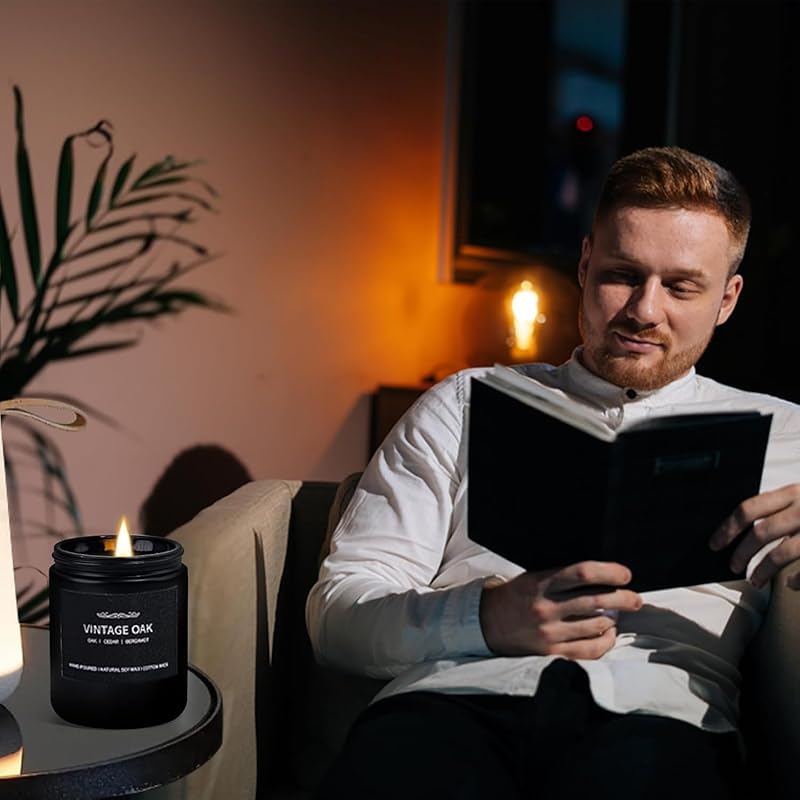 4 Pack Scented Candles Set for Men