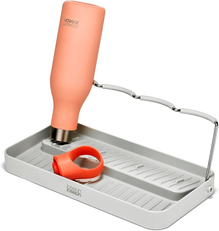 Joseph Joseph DrySmart Folding Water Bottle Drying Rack, Space-Saving 