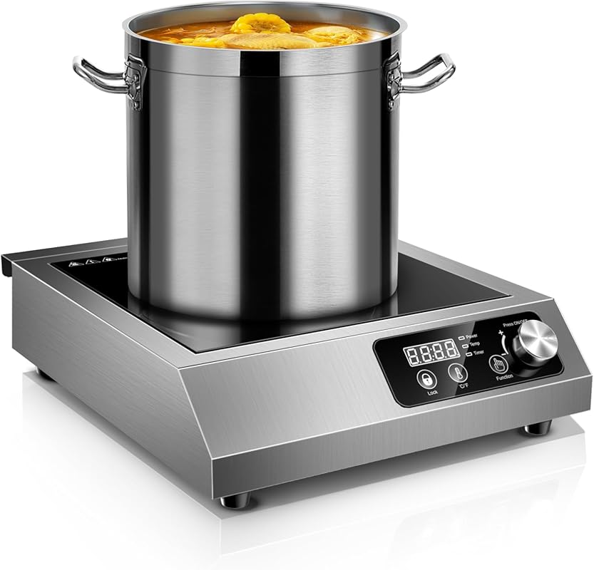 Commercial 1800W Induction Cooktop with 10-Level Precision Power Contr