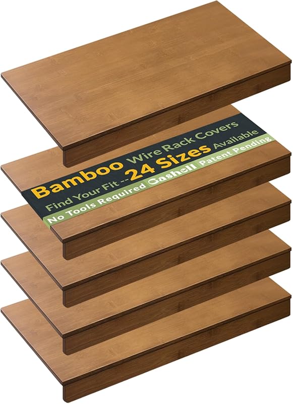 4-Piece Bamboo Wire Shelf Covers 24