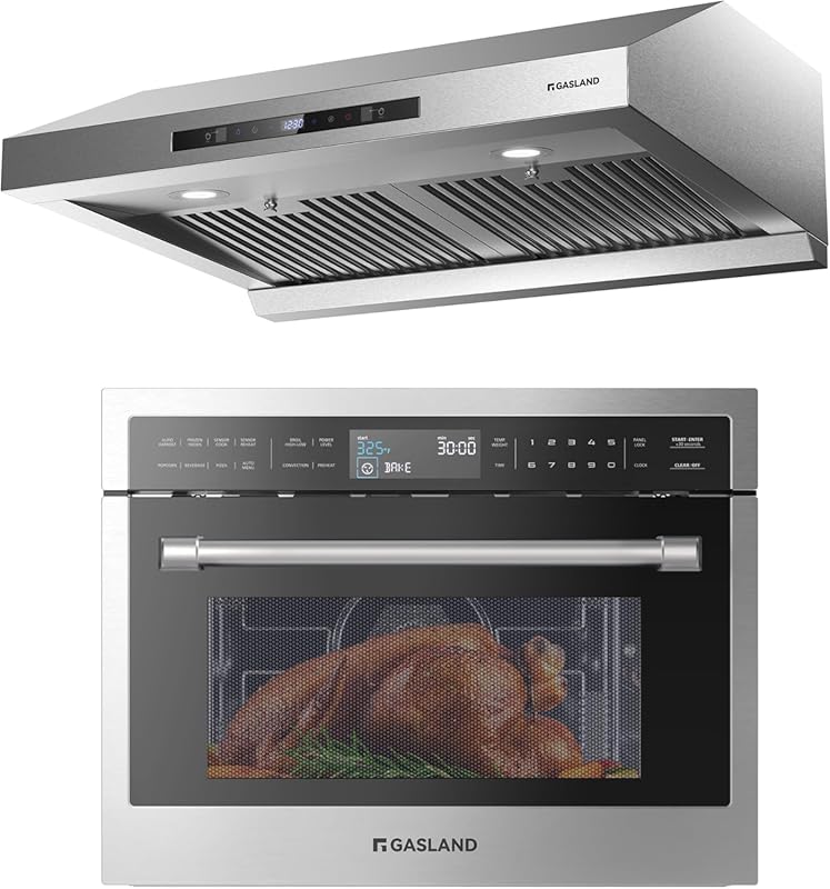Gasland 24 Inch Built-in Microwave Oven & 30 Inch Range Hood Combo Set