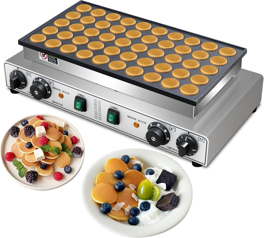 Commercial Electric 50PCS Mini Dutch Pancake Maker Machine, 1900W Non-
