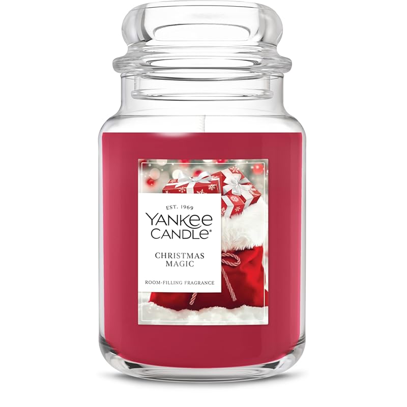 Yankee Candle Christmas Magic Scented Candle, 22oz Large Jar, 150 Hour
