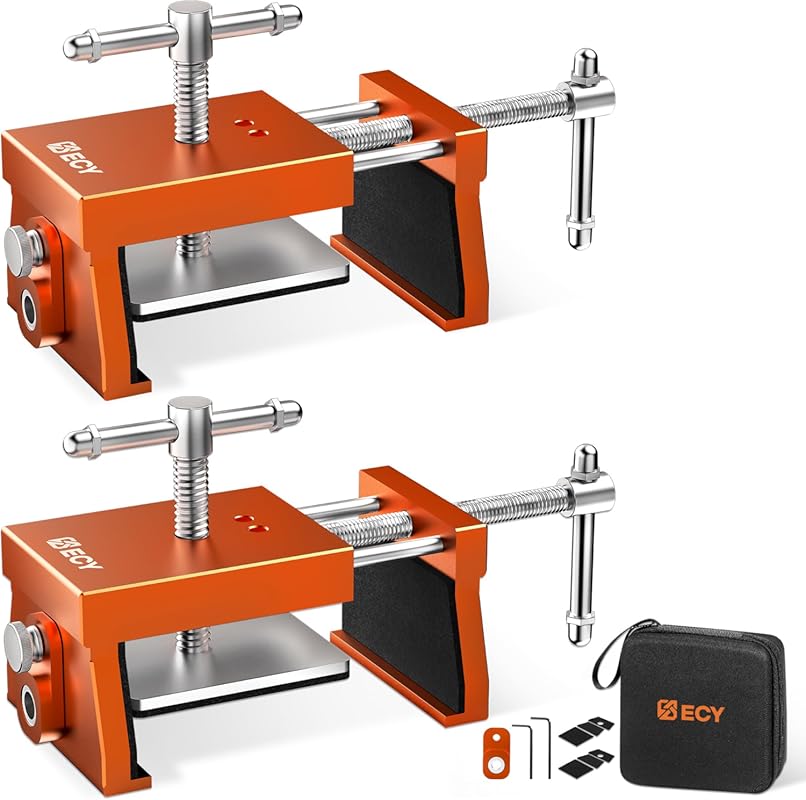 ECY Cabinet Clamps 2 Pack: Anodized Aluminum Alloy Face Frame Alignmen