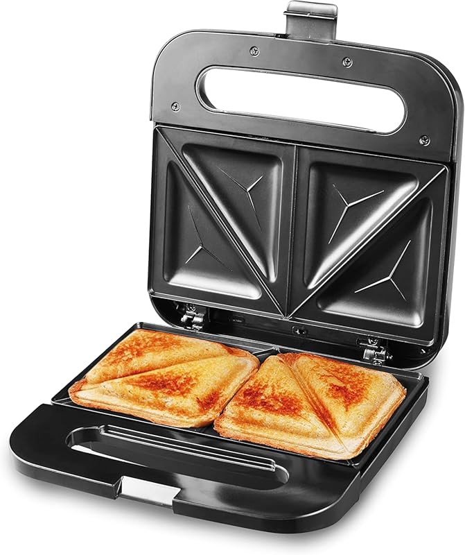 Elite Gourmet ESM2207XSS Sandwich Panini Maker, 2-Slice Non-stick Stai