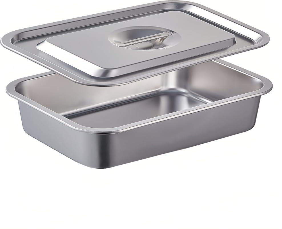 11x14 Inch 7.4QT Stainless Steel Nonstick Lasagna Baking Pan, 4-Inch D