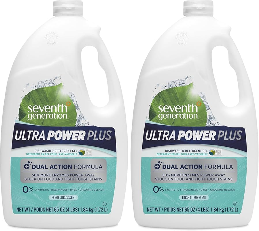 Seventh Generation Ultra Power Plus Auto Dish Gel, Fresh Citrus Scent,