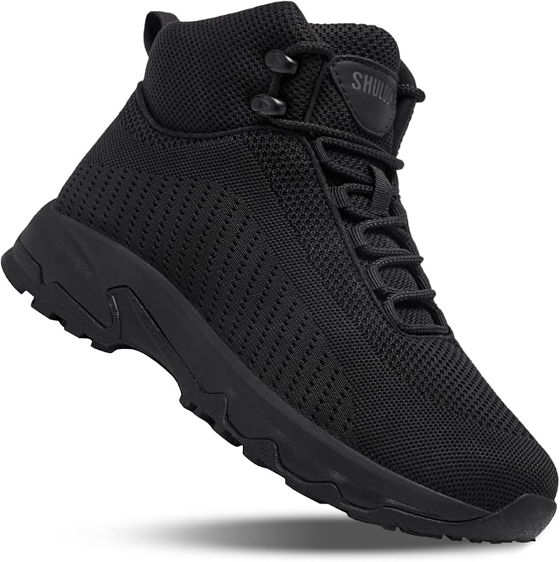 SHULOOK Men's Non-Slip Work Boots: Lightweight, Slip-Resistant Mesh Ch