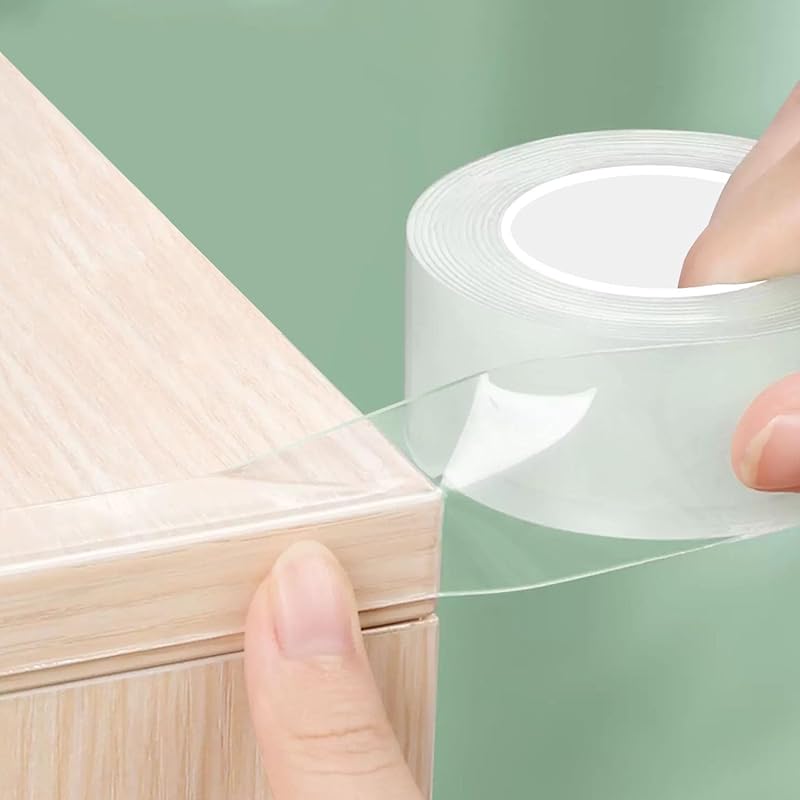 Clear Edge Protector Strip 1.57in x 6.6FT, Self-Adhesive Waterproof Bu
