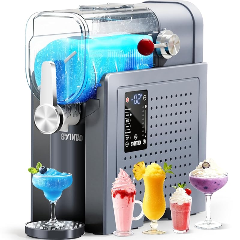 2-in-1 Slushie & Soft Serve Ice Cream Maker, 88oz No-Ice-Needed Frozen