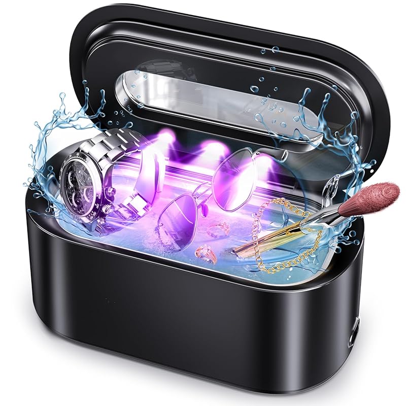 Professional 48KHz Ultrasonic Jewelry Cleaner, 30W with Dual Modes, Di