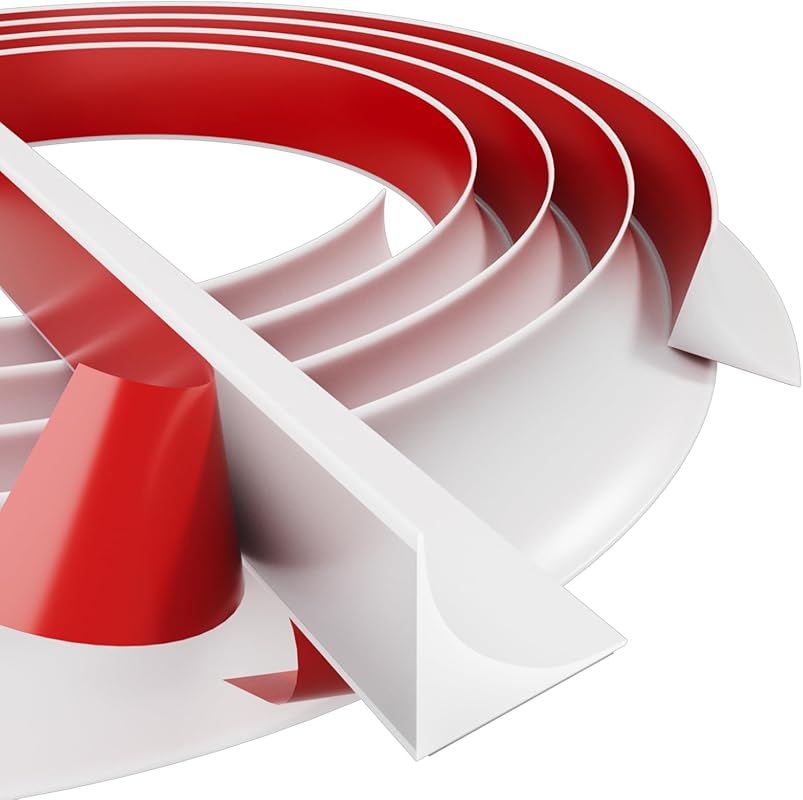 Flexible Quarter Round Molding Trim, Peel & Stick Silicone Caulk Strip