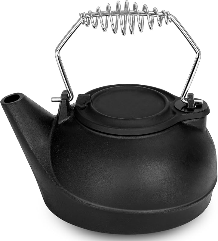 Gtongoko Cast Iron Wood Stove Steamer, 3 Quart Humidifier Kettle with 