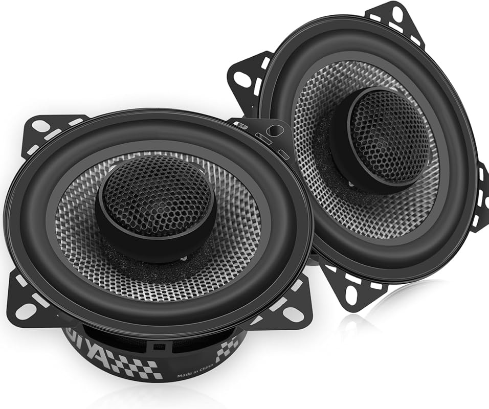 Upgrade 4-Inch Car Coaxial Speakers, 2-Way Full Range Stereo, 300W Pea