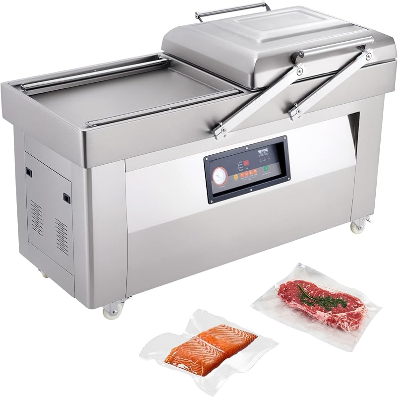 VEVOR 1200W Chamber Vacuum Sealer for Wet Foods, Meats & Marinades, 23