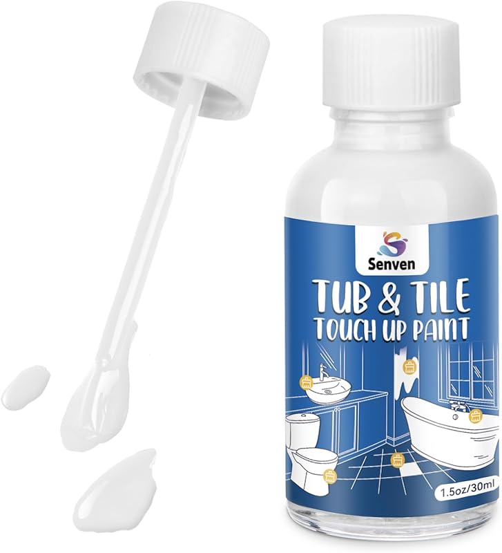 Gloss White Tub & Tile Touch Up Paint Kit for Bathtub, Sink, & Toilet 