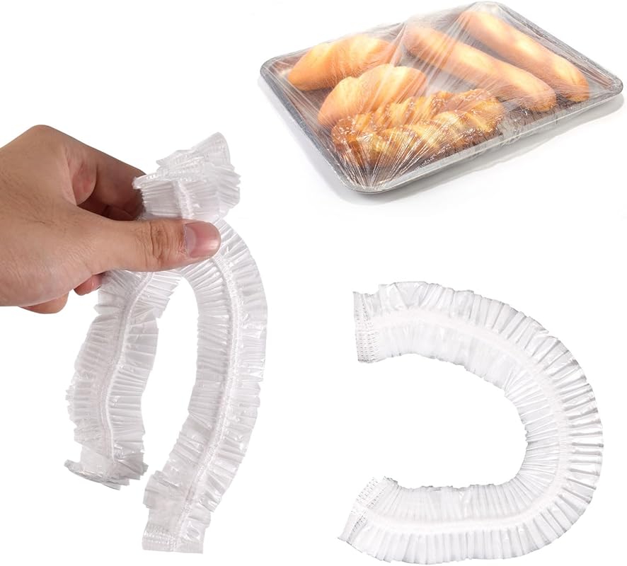 50-Piece Reusable Clear Elastic Baking Pan & Bowl Covers (9x13in) for 