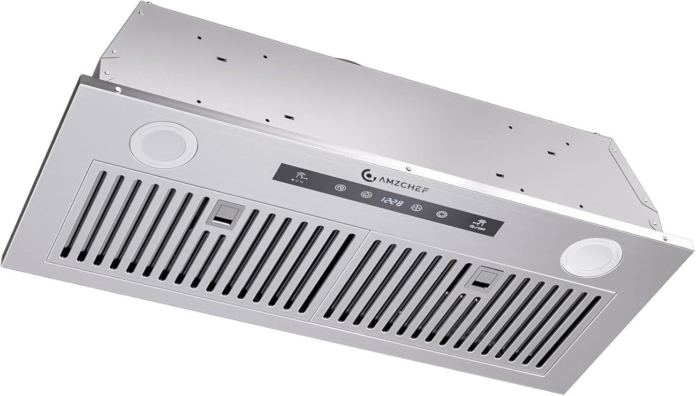 AMZCHEF 30 Inch 900 CFM Range Hood Insert, Stainless Steel, 3 Speed, T